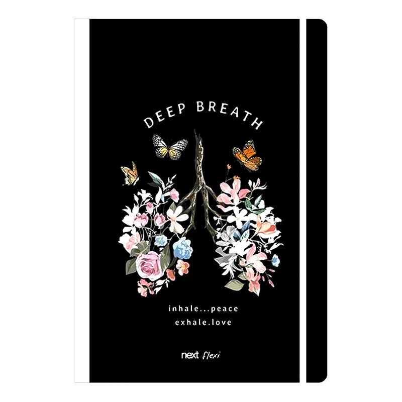 NEXT Τετράδιο Next 2 Θεμάτων 80Φ Flexi Λάστιχο Trends Deep Breath 21x29εκ.