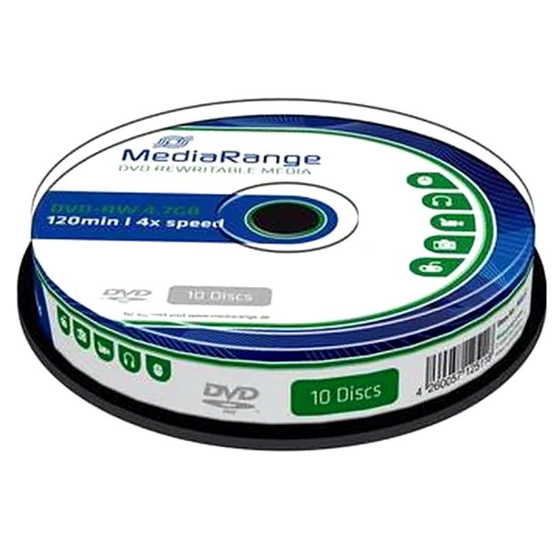 MEDIARANGE Δίσκοι CD/DVD MediaRange DVD-RW 4.7 GB - 10τμχ
