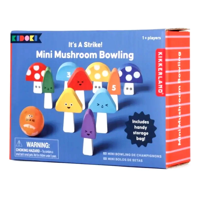 KIKKERLAND Kikkerland Παιχνίδι Bowling Mini Mushroom Bowling