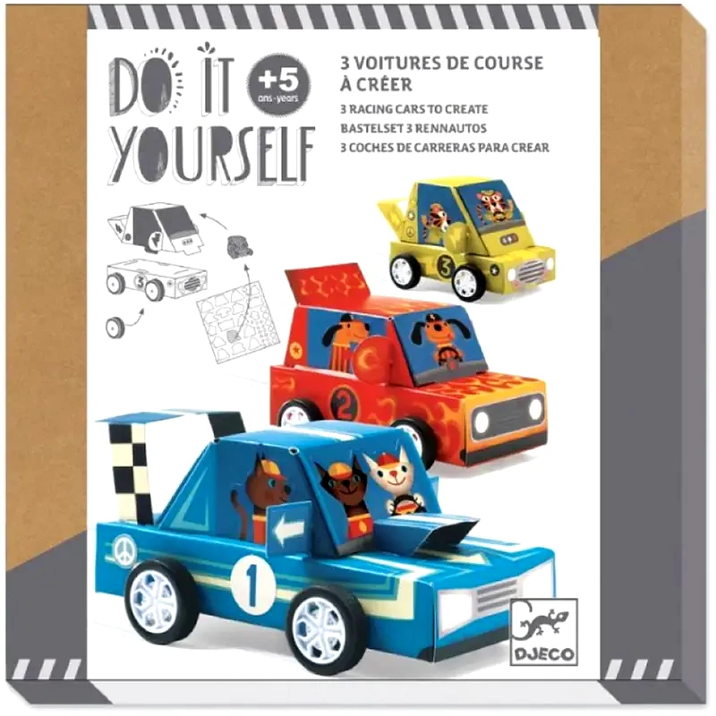 DJECO Djeco DIY Φτιάχνω Aγώνες Αυτοκινήτων Grand Prix