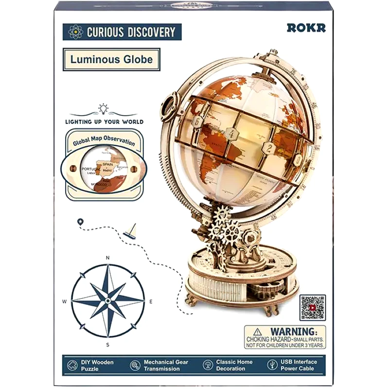ROBOTIME Robotime 3D Ξύλινη Κατασκευή - Luminous Globe