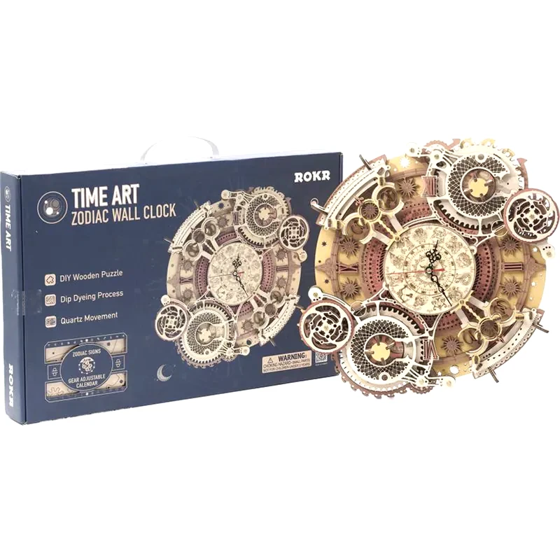 ROBOTIME Robotime 3D Ξύλινη Κατασκευή - Zodiac Wall Clock