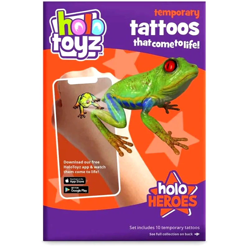 HOLOTOYZ Holotoyz Αυτοκόλλητα Τατουάζ Επαυξημένης Πραγματικότητας AR - Holo Heroes