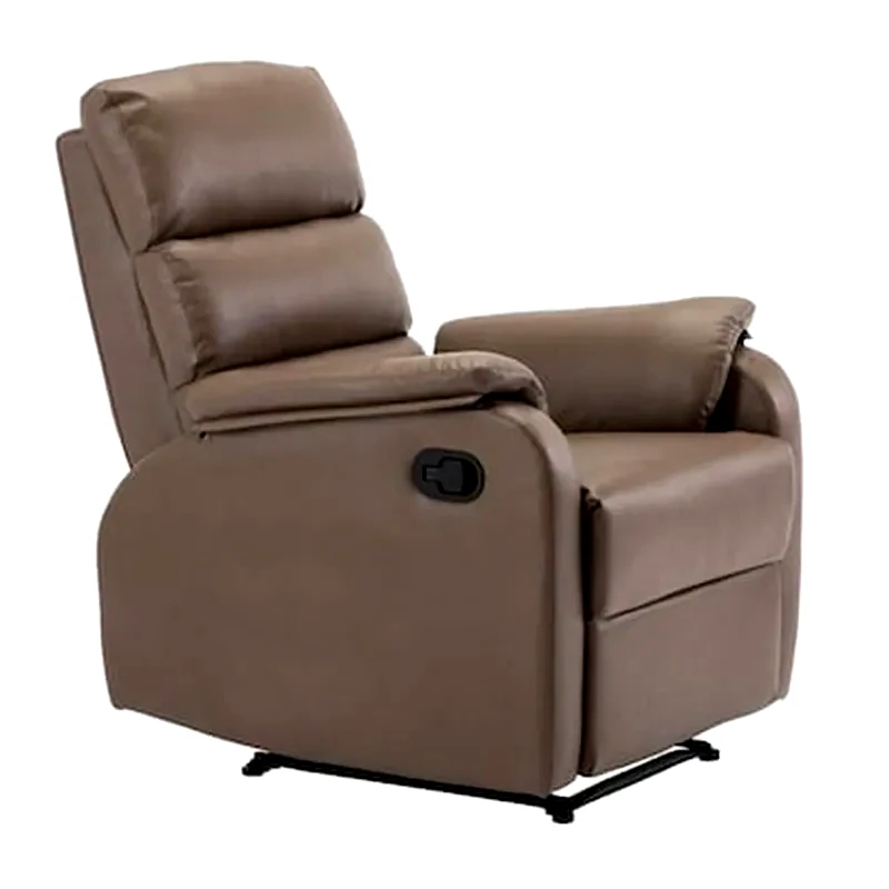 WOODWELL Πολυθρόνα Relax Woodwell Ανακλινόμενη από Συνθετικό Δέρμα - Cappuccino