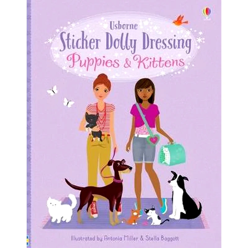 Sticker Dolly Dressing Puppies and Kittens