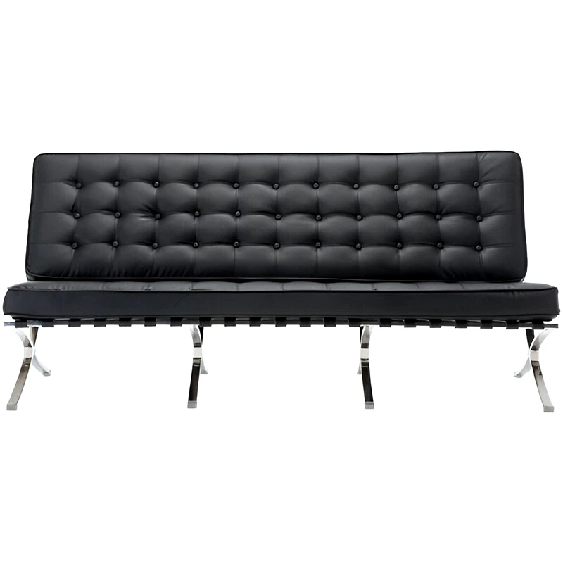 WOODWELL Τριθέσιος Καναπές Woodwell Barcelona Ε968,32 185x85cm - Μαύρο