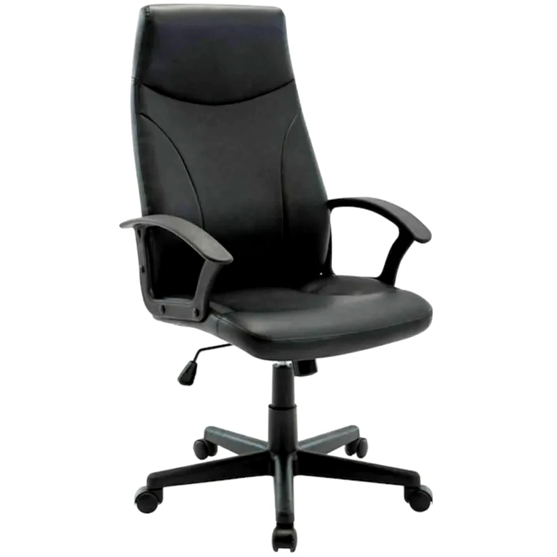 WOODWELL Καρέκλα Διευθυντική Woodwell BF1250 από Τεχνητό Δέρμα - Μαύρη