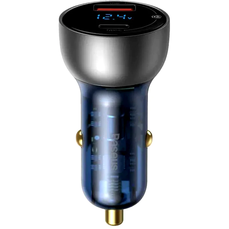 Φορτιστής Αυτοκινήτου Baseus 65W USB + Type-C - Ασημί