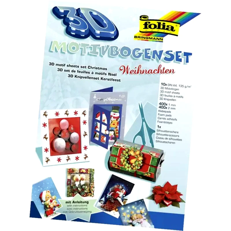 FOLIA Folia Σετ Κατασκευής 3D Μοτίφ Din A4 - Χριστούγεννα
