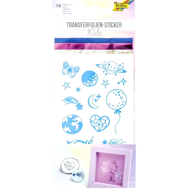 FOLIA Folia Σετ 16 Αυτοκόλλητα με 3 Transfer Foil - Kids