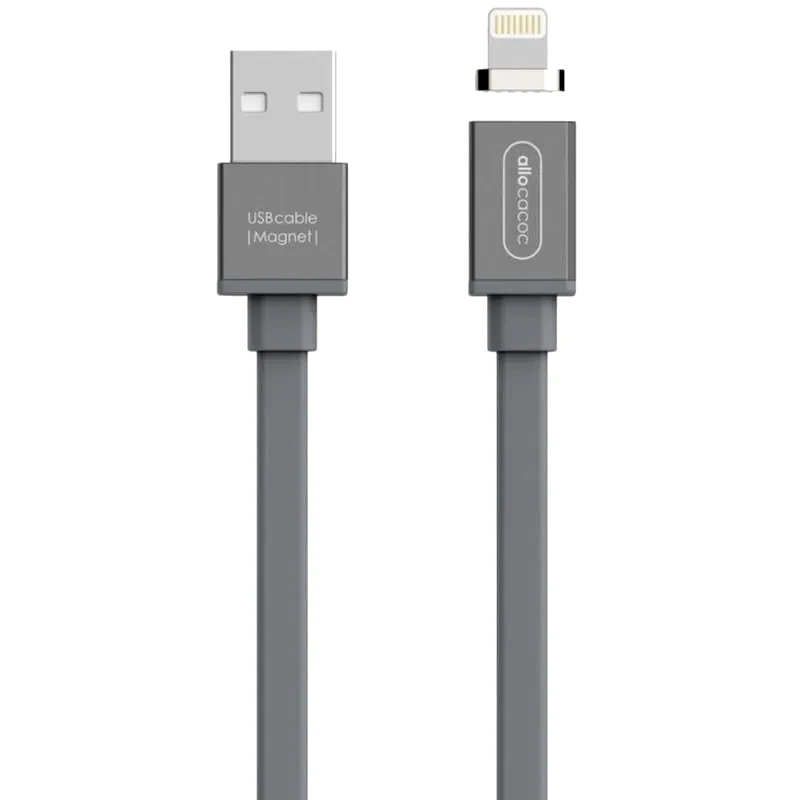 ALLOCACOC Allocacoc Usbcable |magnet| (lightning) Μαγνητικό Καλώδιο Φόρτισης Και Μεταφοράς Δεδομένων (1,5 Μέτρο - Γκρι)