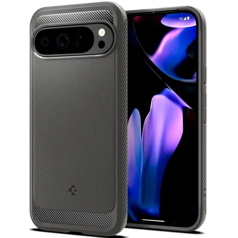 Θήκη Google Google Pixel 9 Pro XL - Spigen Rugged Armor - Marble Gray φωτογραφία