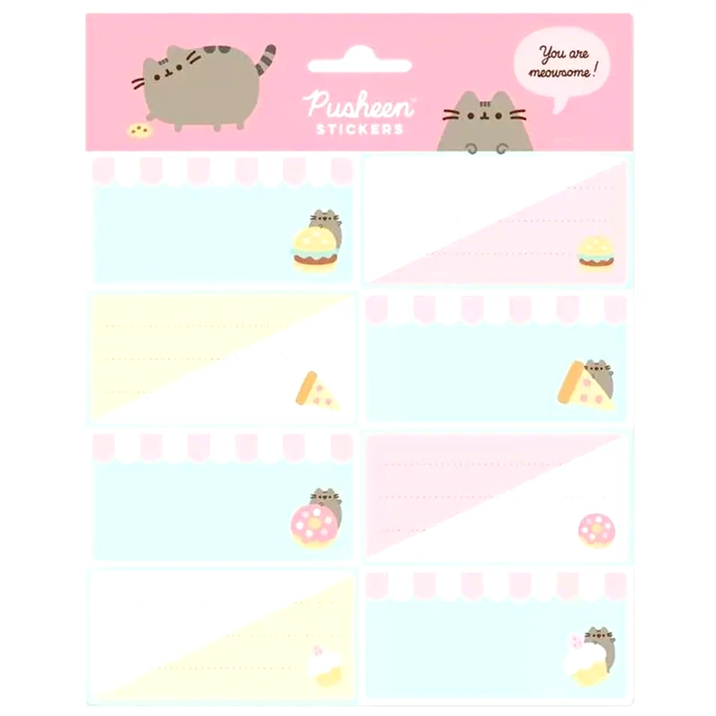 GRUPOERIK Αυτοκόλλητες Ετικέτες Grupoerik Pusheen Foodie Collection (2 Φύλλα - 16 Τεμάχια)