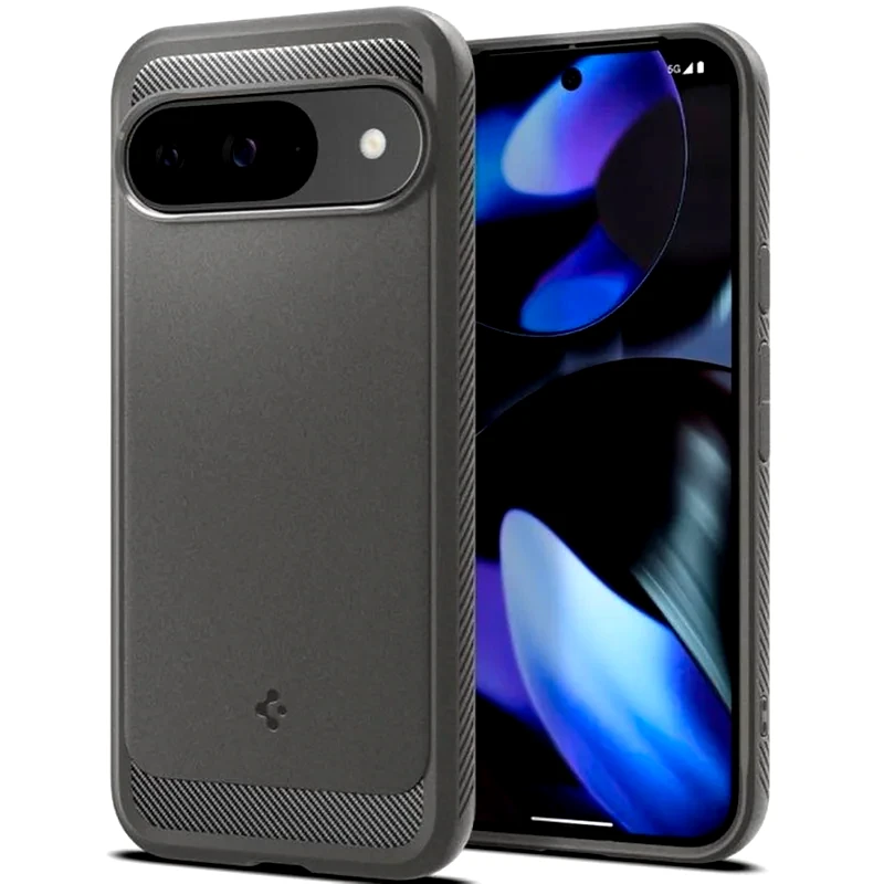 Θήκη Google Google Pixel 9/ Google Google Pixel 9 Pro - Spigen Rugged Armor - Marble Gray φωτογραφία
