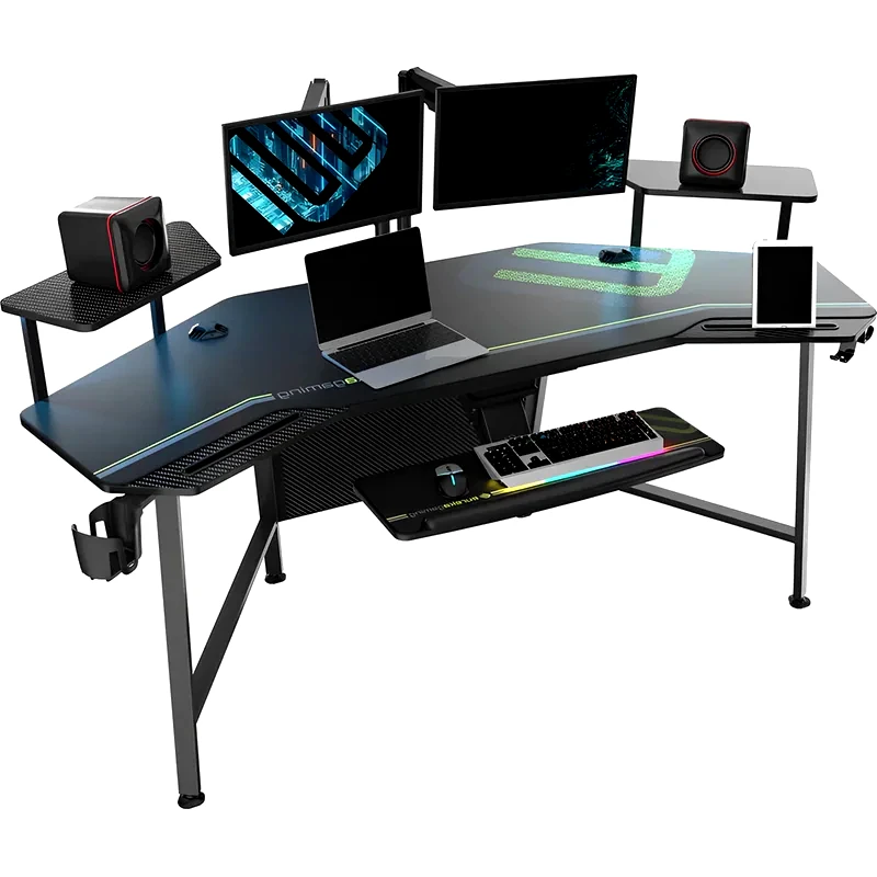 EUREKA ERGONOMIC Γραφείο Gaming Eureka Ergonomic από Ατσάλι 180x76cm - Μαύρο