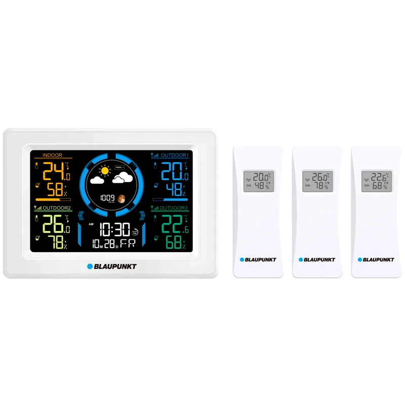 BLAUPUNKT Μετεωρολογικός Σταθμός Blaupunkt WS40WH - Λευκό