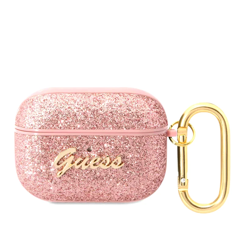 Guess Glitter Flakes Case Θήκη Προστασίας Από Σιλικόνη Για Apple Airpods Pro (glitter Pink) φωτογραφία