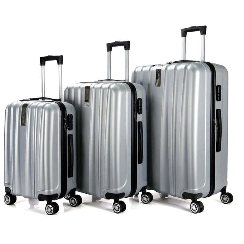 ROYALTY LINE SWITZERLAND Σετ Βαλίτσες Ταξιδιού 3 Τμχ Royalty Line Switzerland - Ασημί