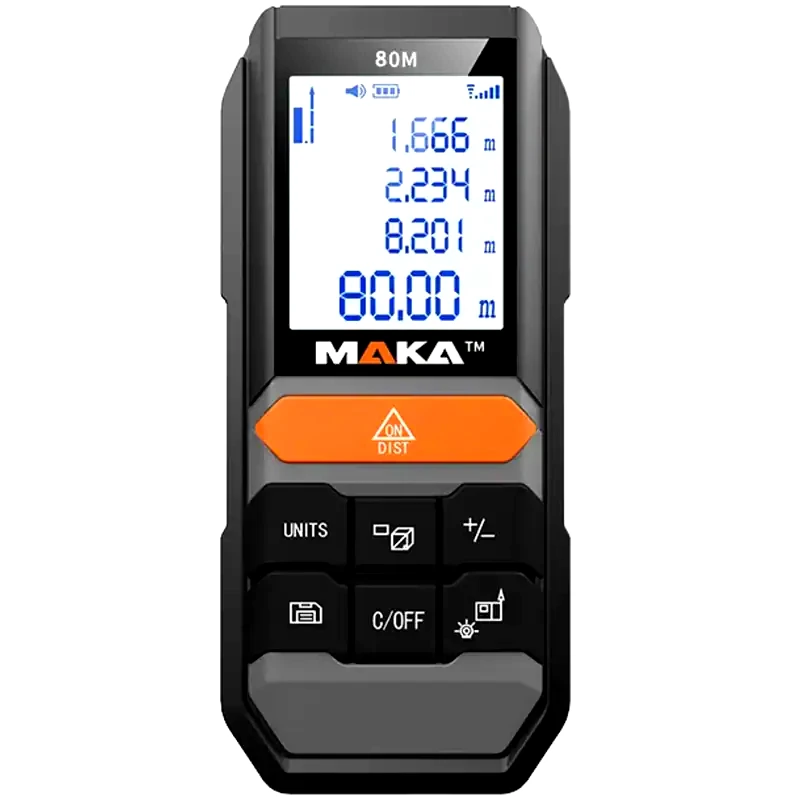 MAKA TECHNOLOGY Ψηφιακός Μετρητής Απόστασης (80μ.) Με Οθόνη
