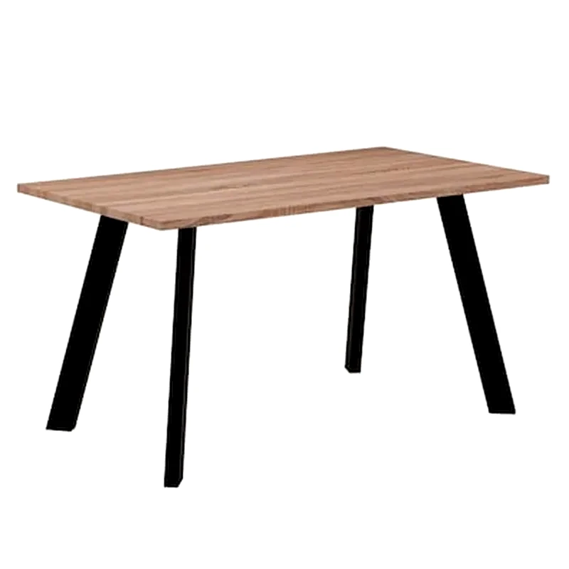 WOODWELL Τραπέζι Woodwell 140x80x75 cm C11016 - Μαύρο/Sonoma