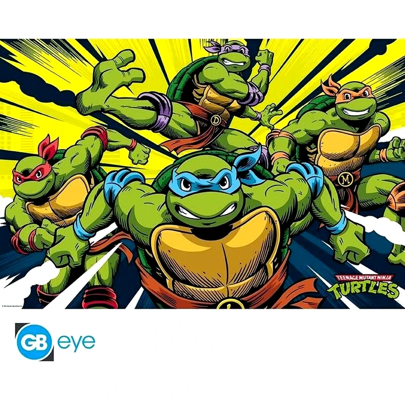 GBEYE Αφίσα Teenage Mutant Ninja Turtles - Turtles In Action Οριζόντια 92x61 cm