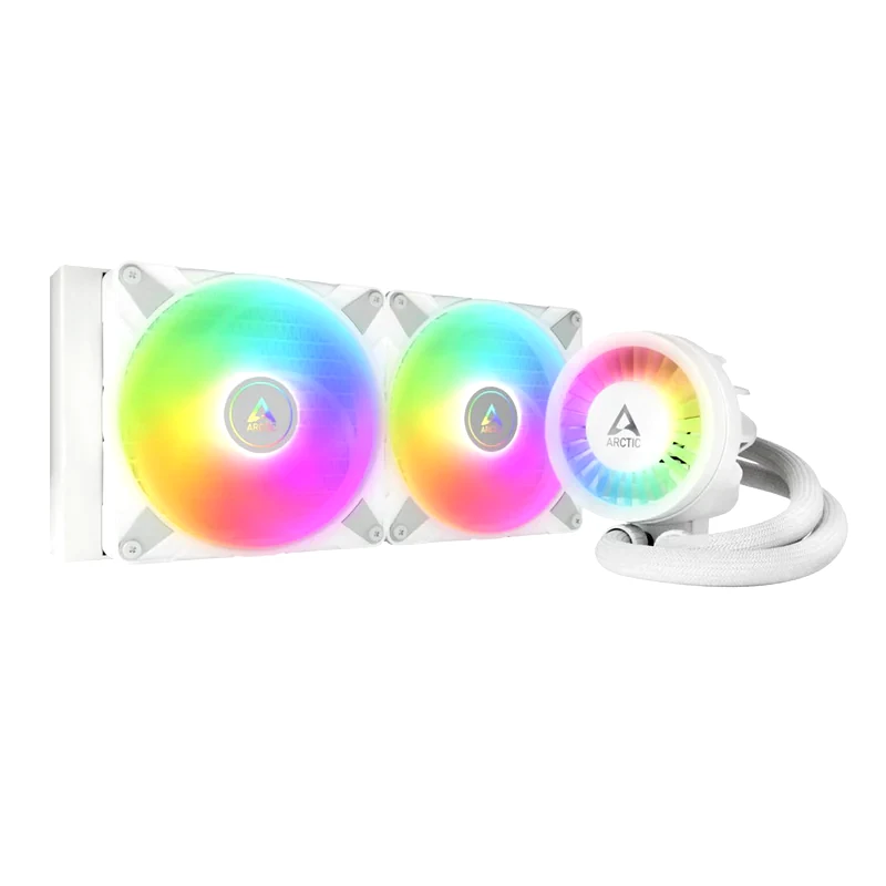 Arctic Liquid Freezer Iii 280mm A-rgb White Aio Cpu Water Cooler 2x P14 Pwm Pst A-rgb Fan φωτογραφία