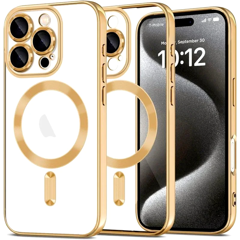 TECH-PROTECT Θήκη Apple iPhone 16 Pro - Tech-Protect MagFlex Διάφανη Σιλικόνης με MagSafe - Shiny Gold