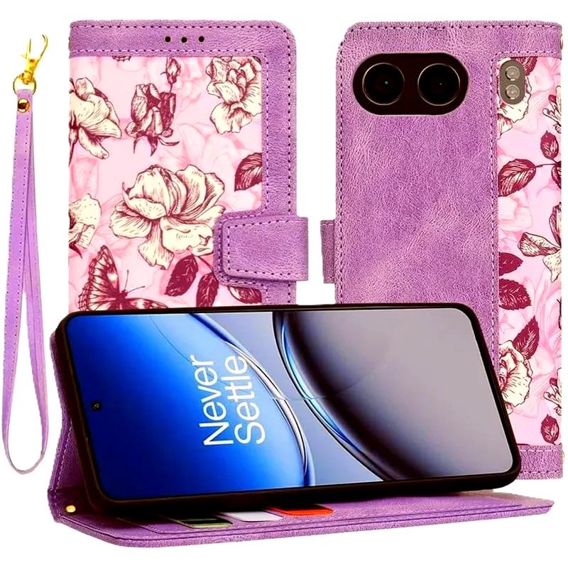 TECHSUIT Θήκη Oneplus Nord 4 - Techsuit Flipcraft Πορτοφόλι Από Οικολογικό Δέρμα Με Αποσπώμενο Λουράκι Χειρός - Mysterious Purple (5949419232556)