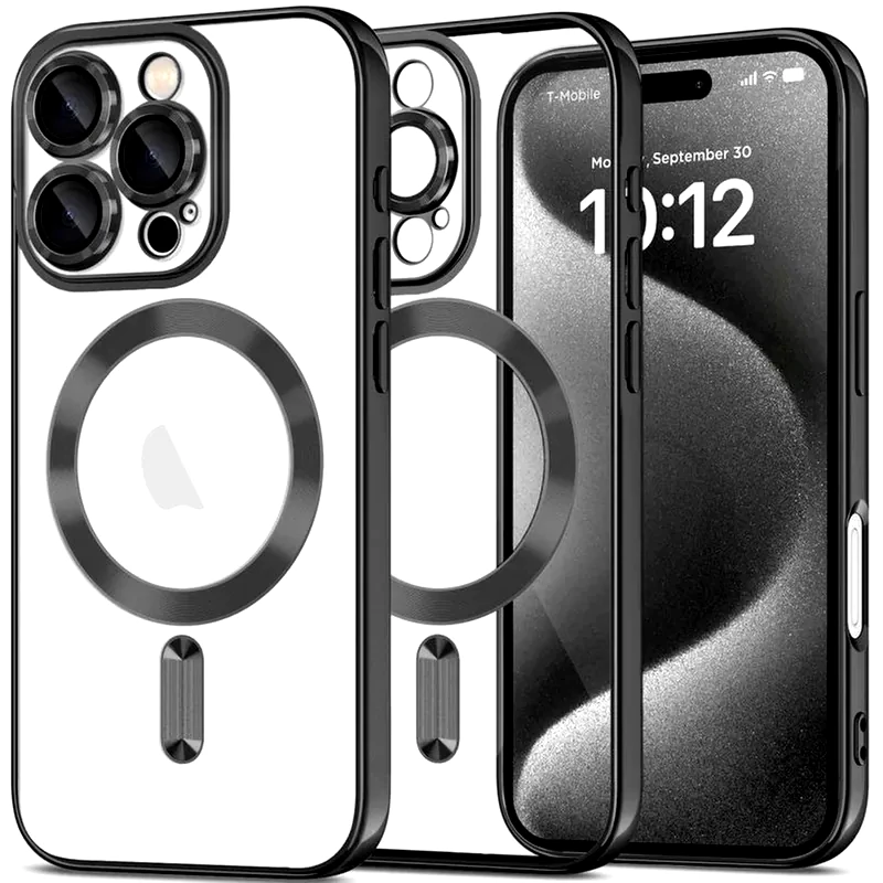 TECH-PROTECT Θήκη Apple iPhone 16 Pro - Tech-Protect MagFlex Διάφανη Σιλικόνης με MagSafe - Shiny Black