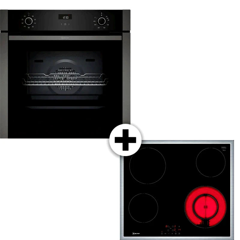 NEFF NEFF Ν50 B1ACE4AG3 Ν50 T16SBF1L0 71 Lt Graphite Gray Eντοιχιζόμενο Σετ Φούρνος και Εστία