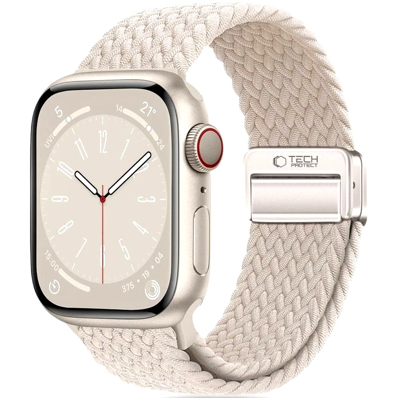 TECH-PROTECT Λουράκι Tech-Protect Nylonmag για Apple Watch 42/41/40mm - Natural Titanium