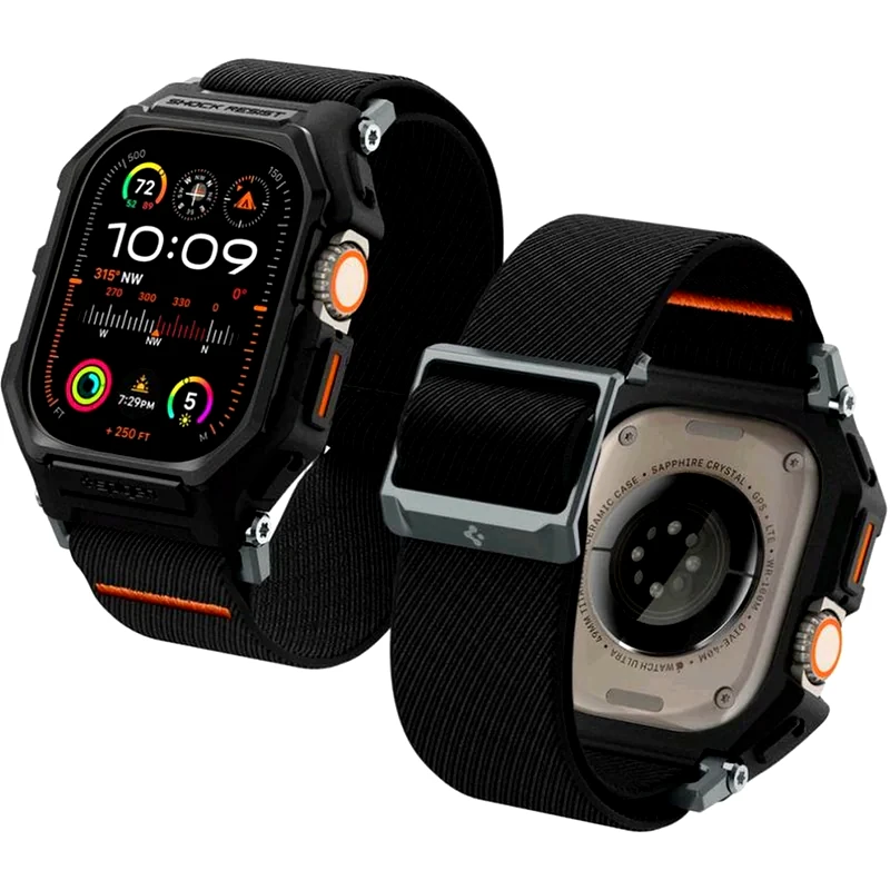 SPIGEN Spigen Lite Fit Pro - Unibody Θήκη Με Λουράκι Apple Watch Ultra 2 / Ultra 1 49mm - Matte Black (acs07104)