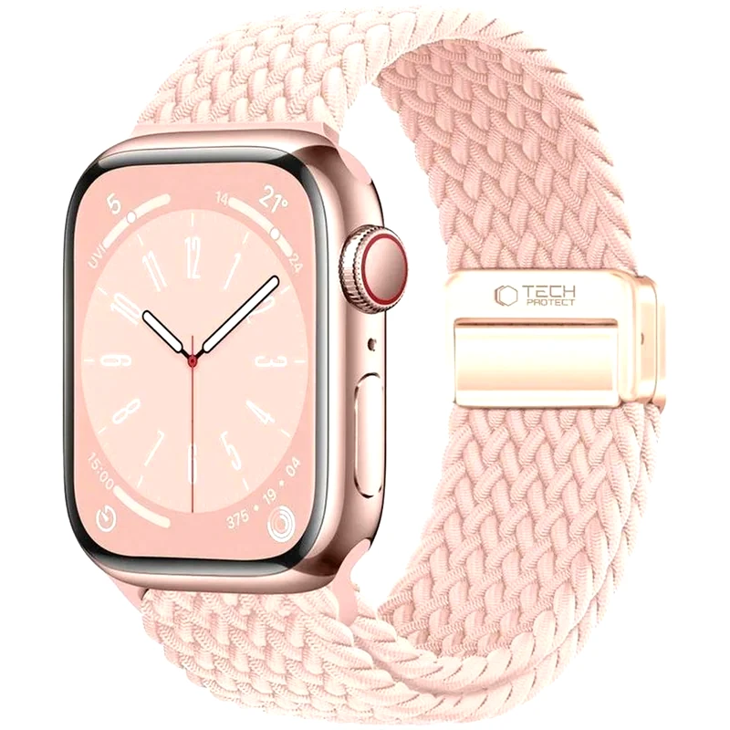 TECH-PROTECT Λουράκι Apple Watch Se/10/9/8/7/6/5/4 (42/41/40mm) - Tech-protect Nylonmag Ελαστικό - Dusty Rose (5906302312856)