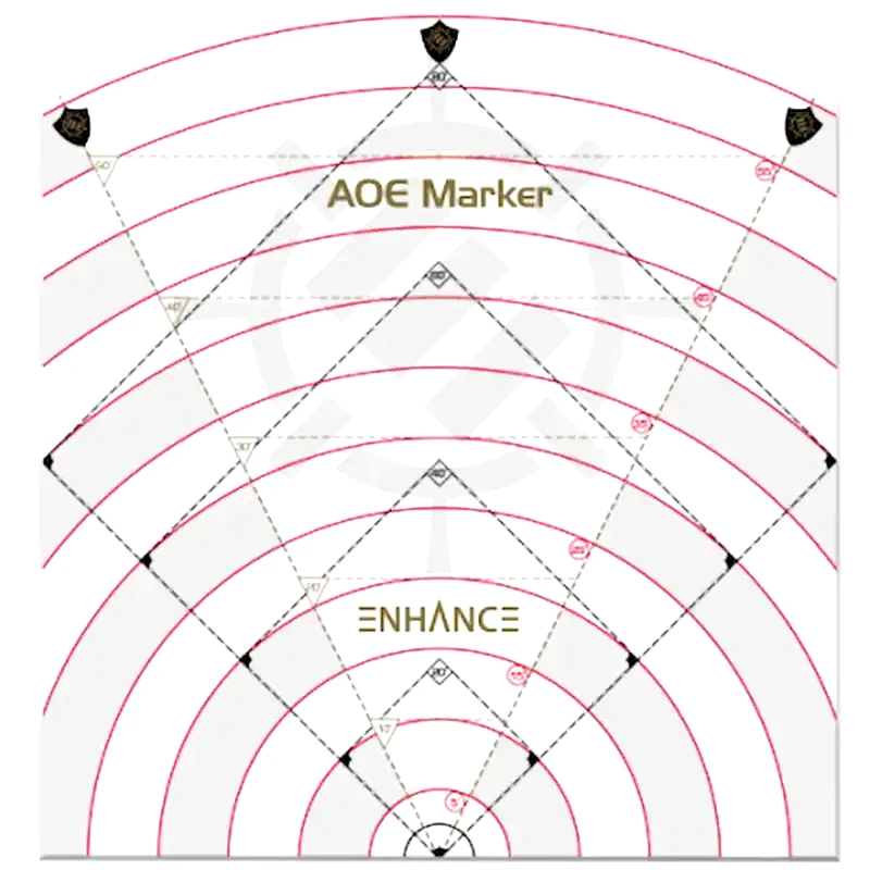 ENHANCE GAMING Enhance Gaming - 60ft Spell Aoe Cone Marker Template