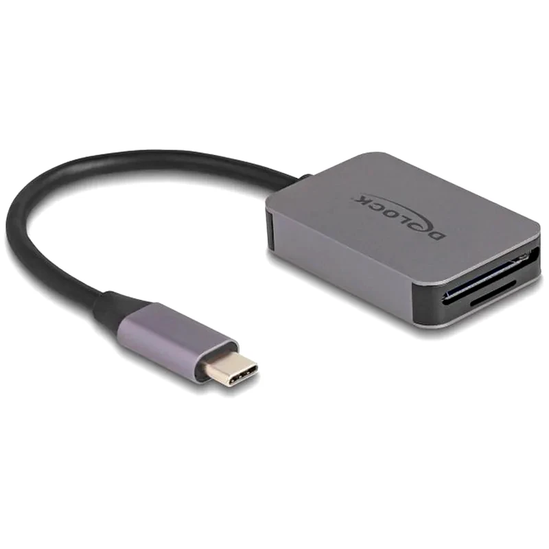 DELOCK Delock Card Reader 91009 Για Sd Και Micro Sd, Usb-c, 5 Gbps, Γκρι