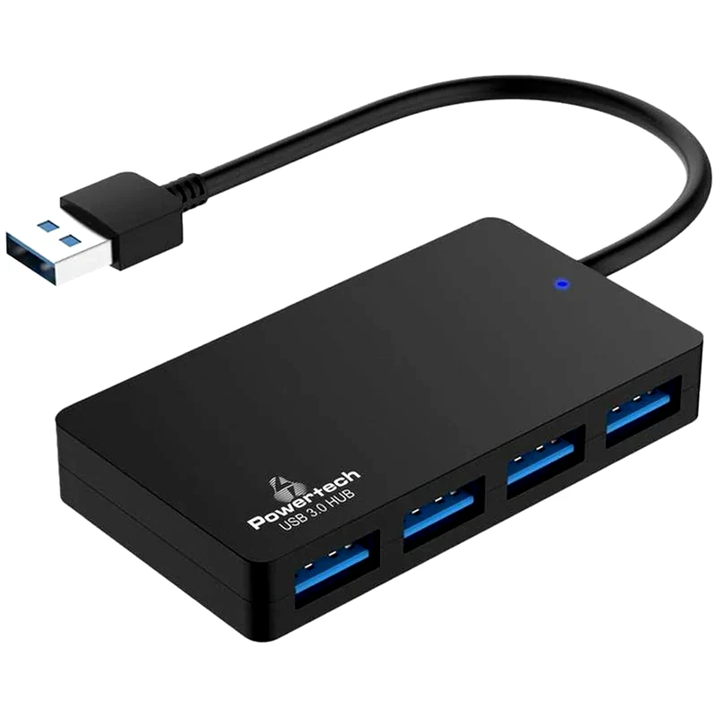 POWERTECH Powertech PT-1145 USB Hub 3.0 με 4 θύρες - Μαύρο