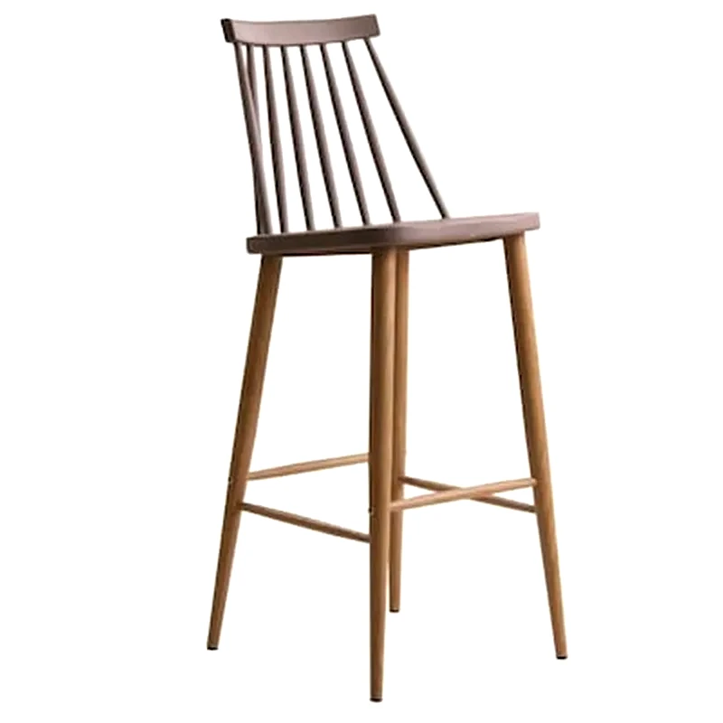 Σκαμπό Μπαρ Ξύλο Με Μεταλλικα Ποδια Φυσικο 2 Τμχ - Μπεζ φωτογραφία