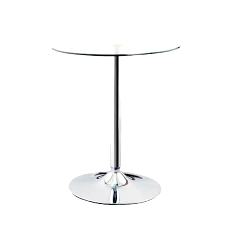 WOODWELL Τραπεζάκι Σαλονιού Woodwell από Γυαλί 60x72cm - Ασημί