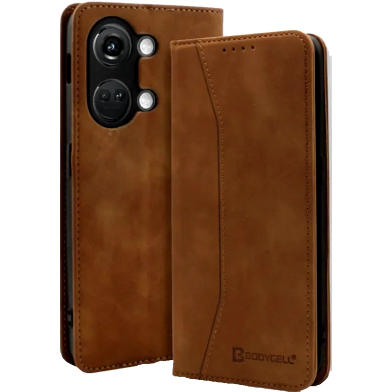 Θήκη Oneplus Nord 3 - Bodycell Πορτοφόλι - Brown φωτογραφία