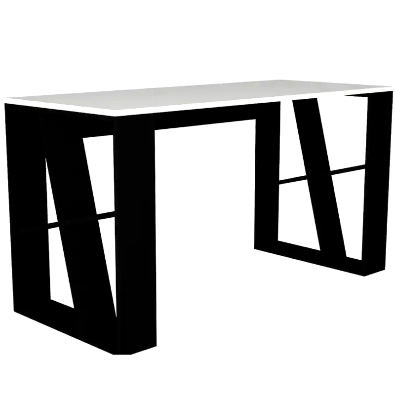 WELHOME Γραφείο Μελέτης Welhome από Μελαμίνη 140x60cm - Μαύρο/Λευκό