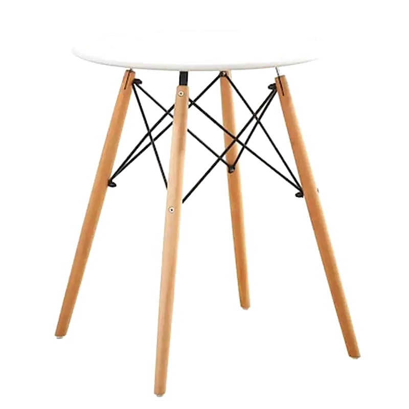 ESMARKET Τραπέζι Raptor Λευκό Mdf/ξύλο Φ60x70cm