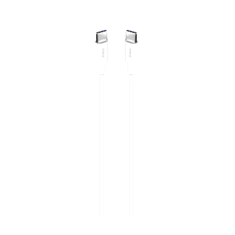 TTEC Καλώδιο Φόρτισης/Συγχρονισμού TECC USB-C σε USB-C 1m - Λευκό