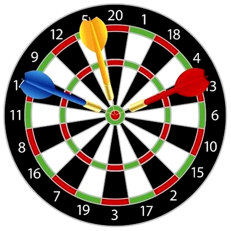 Στόχος Διπλής Όψης Με 6 Βελάκια 17 Ιντσών Dartboard Game