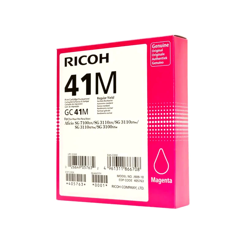 RICOH Ricoh Gel Ink Ματζέντα Μελάνι Εκτυπωτή GC41M