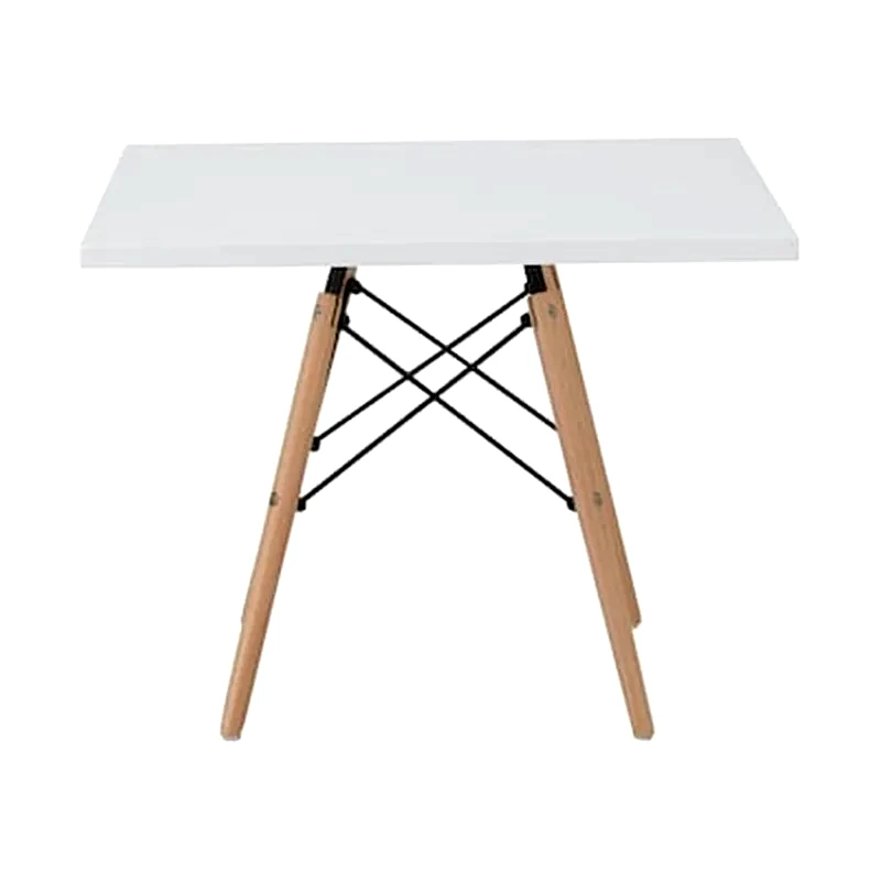 WOODWELL Τραπέζι Woodwell Art Wood Kid C39973 60x60x50 cm - Λευκό/Καφέ