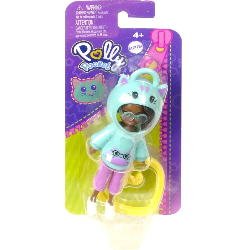 MATTEL Polly Pocket Κούκλα Με Φουτεράκι - Γατάκι