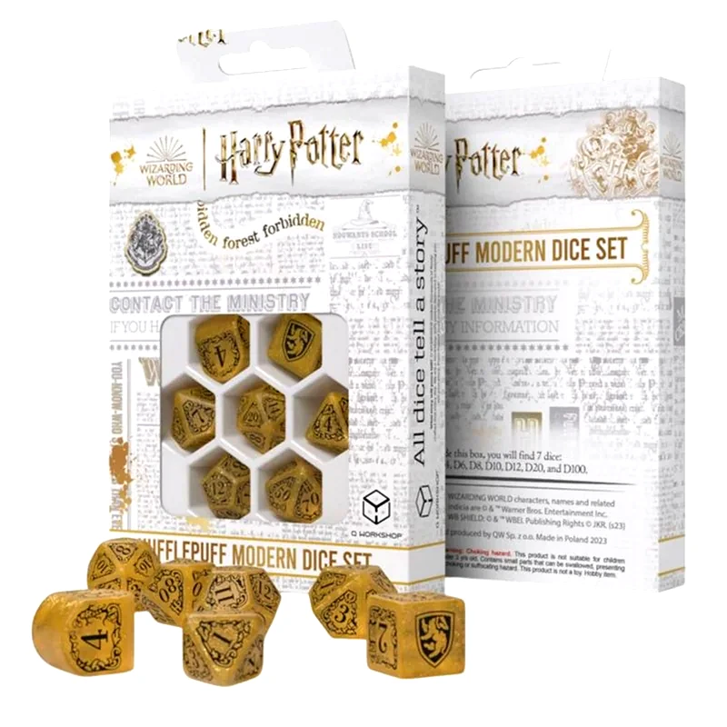 Q-WORKSHOP Σετ Ζαριών Harry Potter Hufflepuff Dice και Θήκη