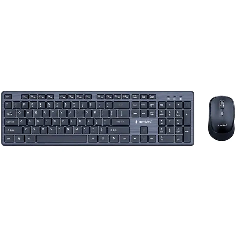 GEMBIRD Gembird KBS-WCH-04 Ασύρματο Σετ Πληκτρολόγιο Ποντίκι Black (US)