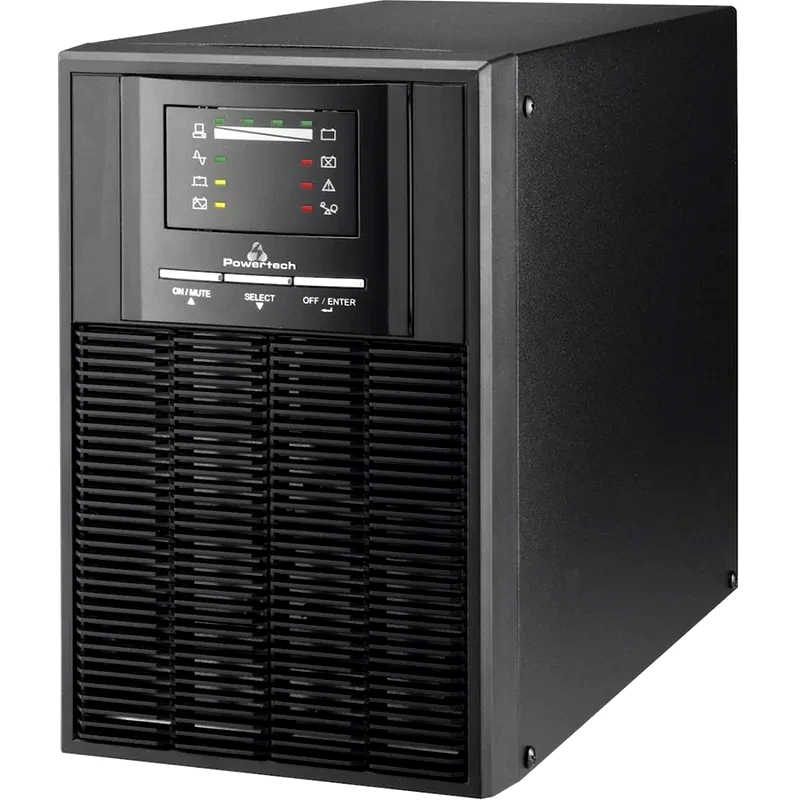 POWERTECH UPS Powertech 1000VA 700W με 2 Schuko Πρίζες PT-1000 Μαύρο