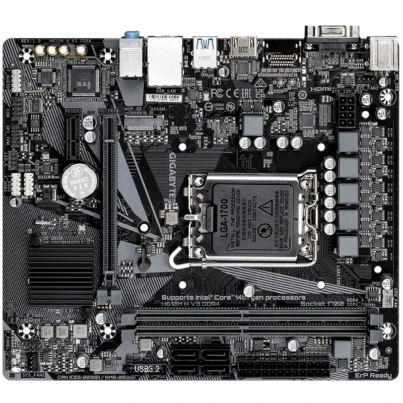 GIGABYTE Gigabyte H610M H V3 Intel H610 Micro ATX με Socket Intel 1700